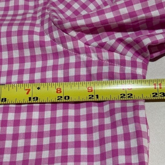 Lauren Ralph Lauren Women LongSleeve Button Shirt XL Pink Crown Gingham Cowgirl - Picture 6 of 10